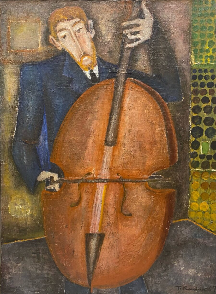 Obraz KONCERT NA KONTRABAS, 1967 Koncert Na Kontrabas olej,tempera,płótno,olej na płótnie,kuduk gdzie kupic obraz