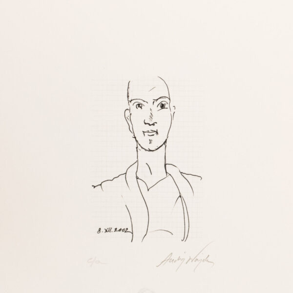 Obraz Portret mężczyzny, 2002 Portret Mezczyzny pióro,rysunek,rysunek artystyczny,andrzej wajda gdzie kupic obraz