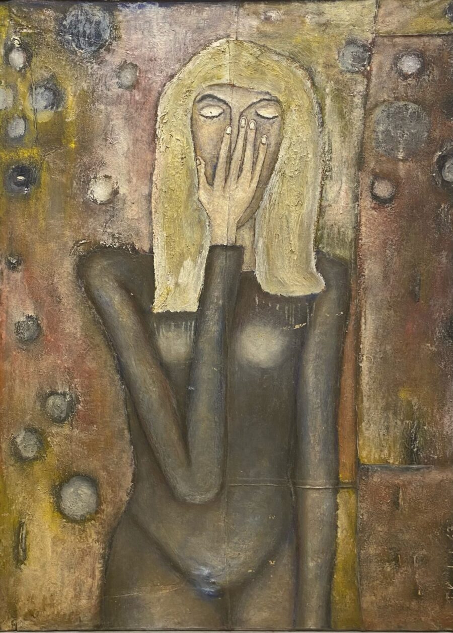 Obraz ZAWSTYDZONA, 1967 Zawstydzona kuduk,tadeusz kuduk,olej,tempera,płótno,obraz na płótnie gdzie kupic obraz