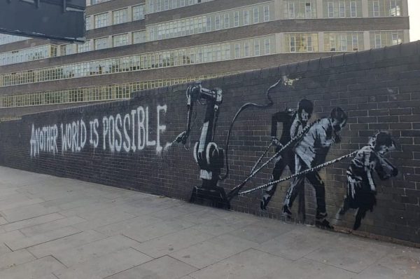 Z galerii na ulice, czyli o tym jak Banksy dokonał rewolucji w sztuce Banksy006  banksy glasgow cut and run