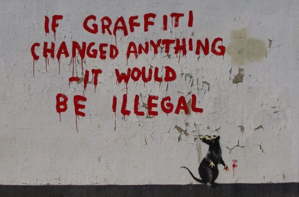 Z galerii na ulice, czyli o tym jak Banksy dokonał rewolucji w sztuce Banksy012  banksy glasgow cut and run