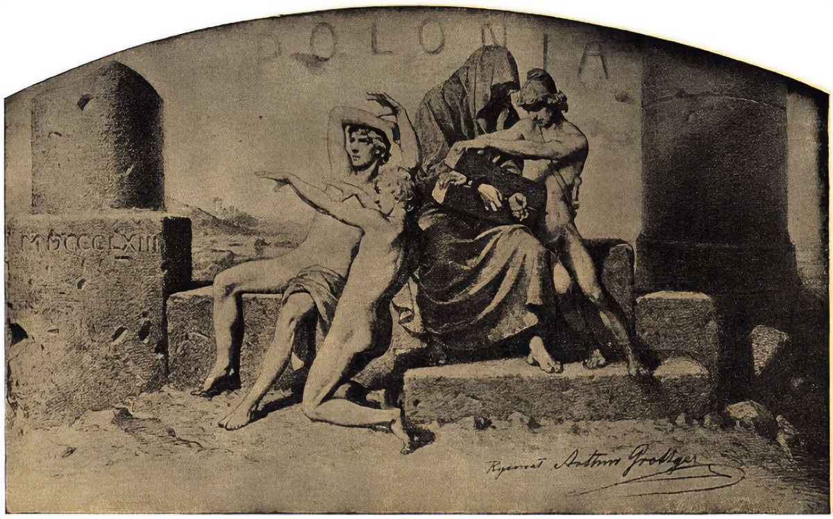 59 Słynnych Obrazów Polskich Malarzy 1 Polonia Obraz Symboliczny Polski Artur Grottger  slynne obrazy olejne
