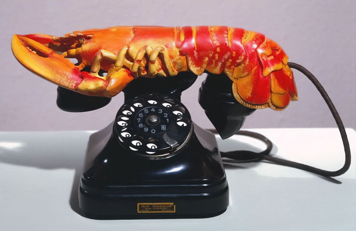 10 znanych Dzieł Sztuki Surrealistycznej, które warto zobaczyć 10 Lobster Telephone 1938 Salvador Dali  dzieła sztuki obrazy