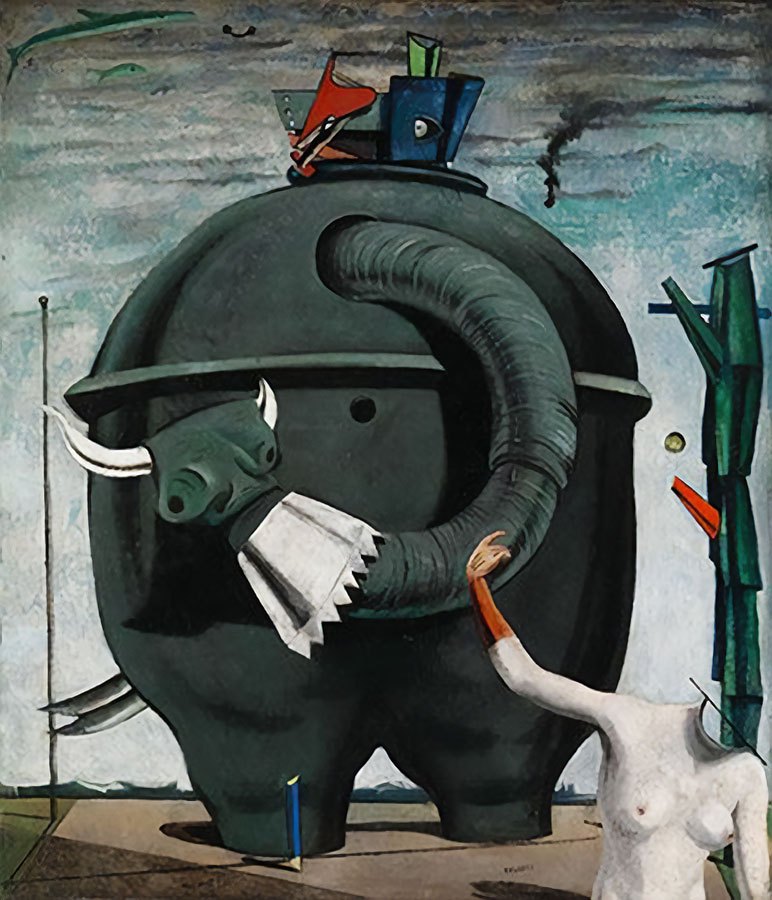 10 znanych Dzieł Sztuki Surrealistycznej, które warto zobaczyć 3 Celebs 1921 Max Ernst  dzieła sztuki obrazy