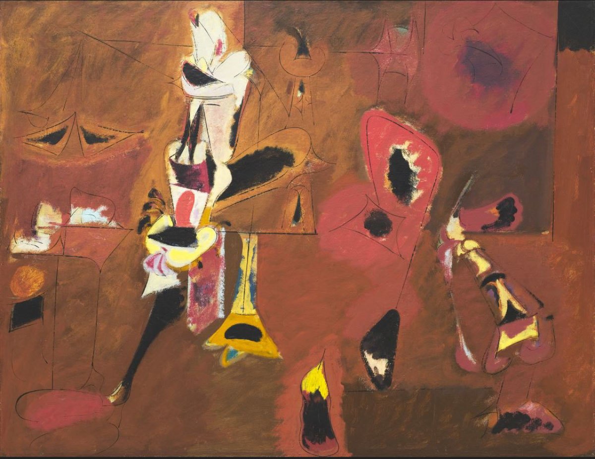 19 Rodzajów Sztuki Abstrakcyjnej: Charakterystyka i Artyści Arshile Gorky Agony  abstrakcyjna sztuka cechy
