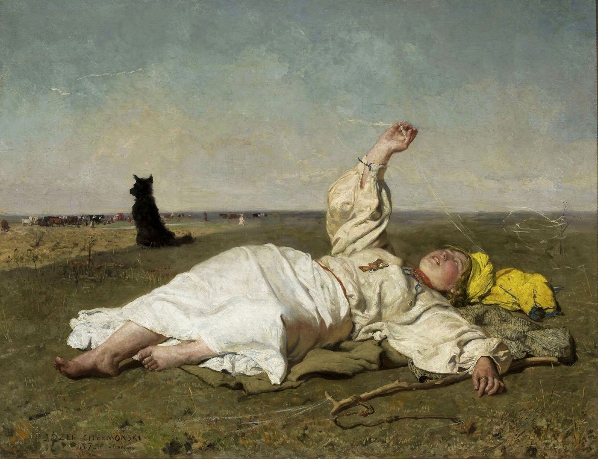 59 Słynnych Obrazów Polskich Malarzy Babie Lato 1875 Józef Chełmoński  slynne obrazy olejne
