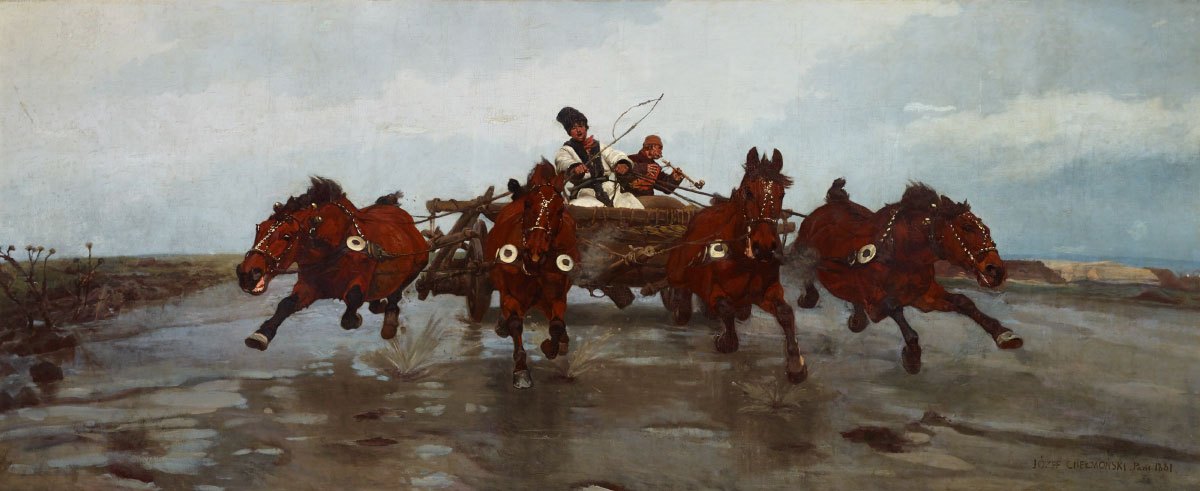 59 Słynnych Obrazów Polskich Malarzy Czwórka 1881 Józef Chełmoński  slynne obrazy olejne