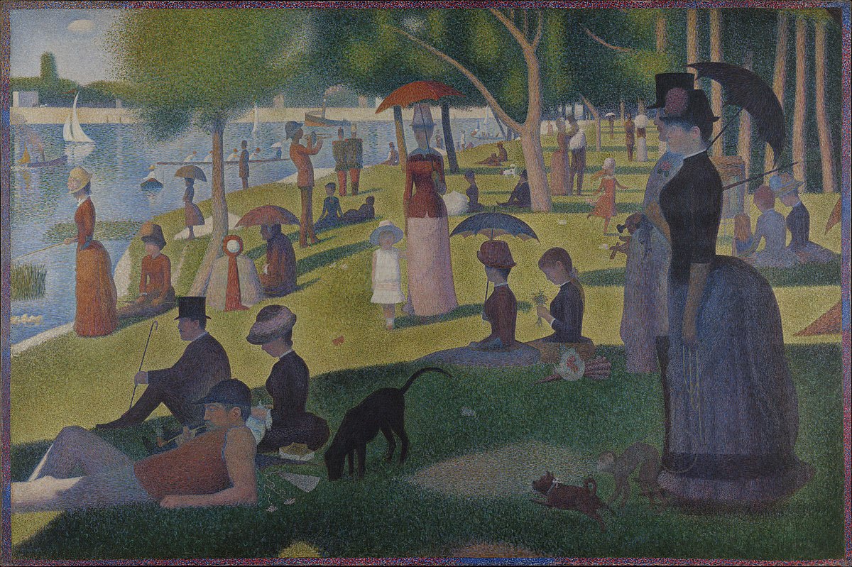 19 Rodzajów Sztuki Abstrakcyjnej: Charakterystyka i Artyści Georges Seurat A Sunday Afternoon On The Island Of La Grande Jatte  abstrakcyjna sztuka cechy