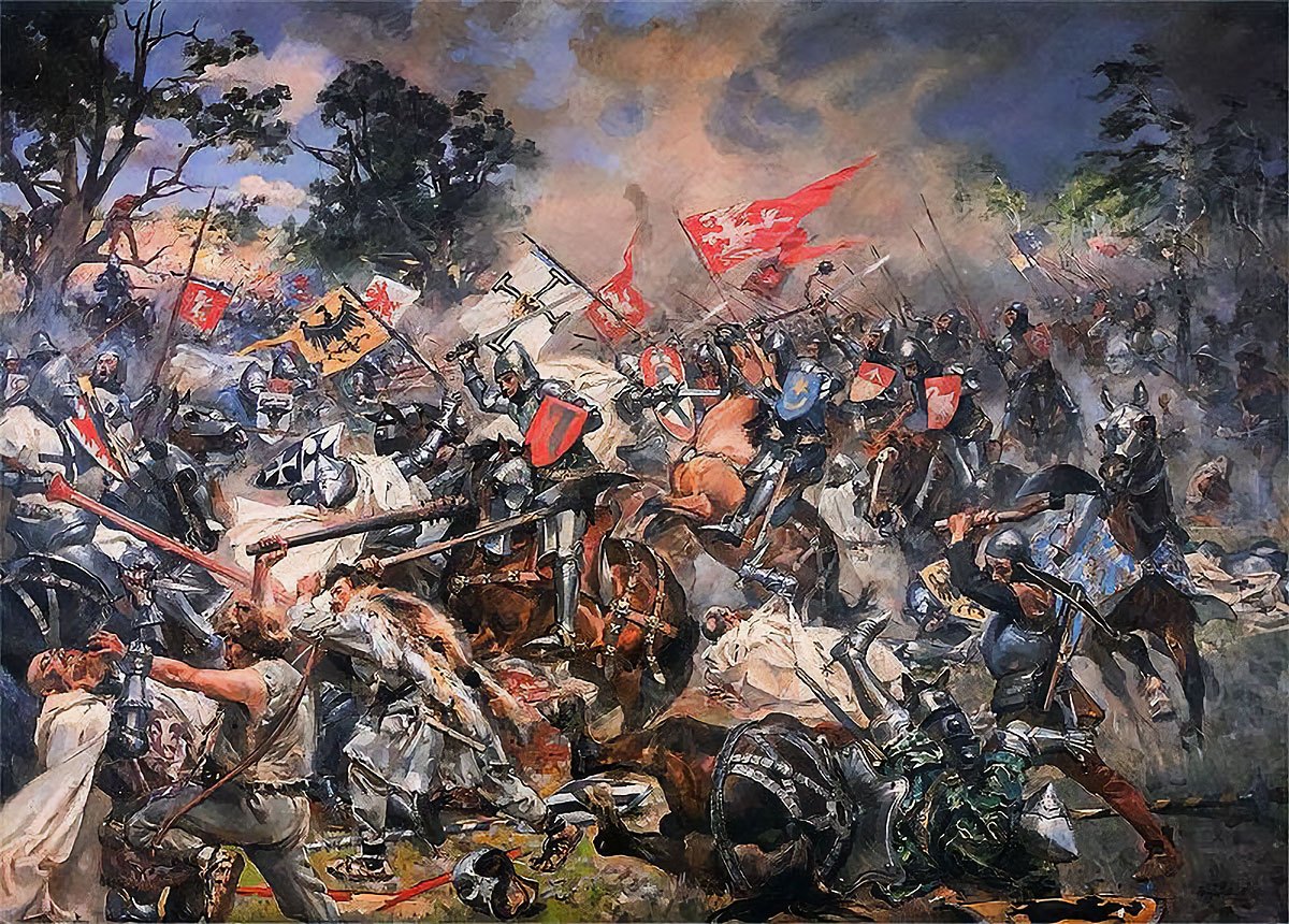 59 Słynnych Obrazów Polskich Malarzy Grunwald 1931 Wojciech Kossak  slynne obrazy olejne