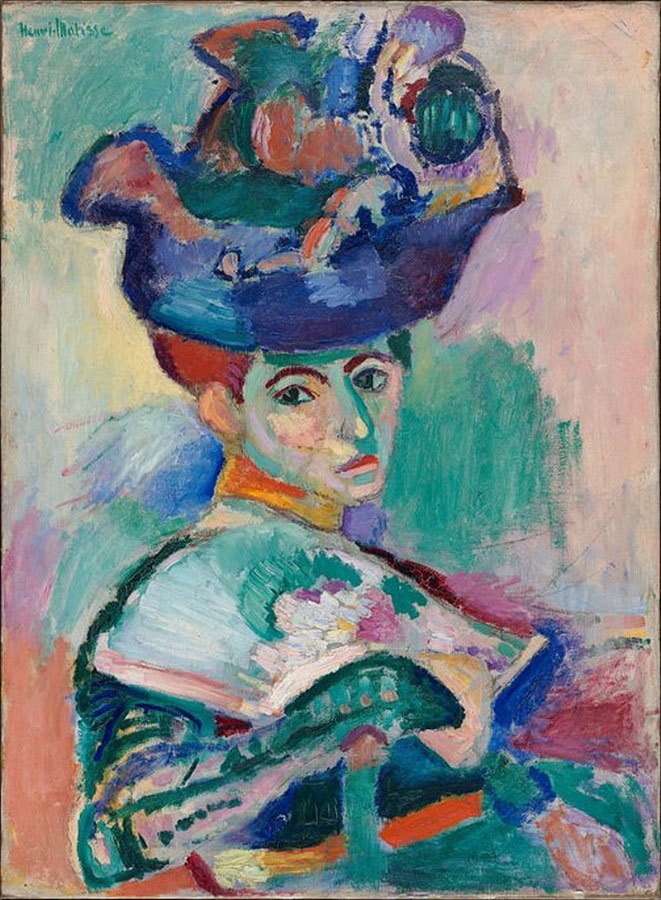 19 Rodzajów Sztuki Abstrakcyjnej: Charakterystyka i Artyści Henri Matisse Kobieta W Kapeluszu  abstrakcyjna sztuka cechy