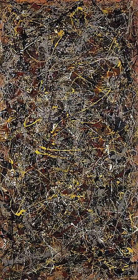 19 Rodzajów Sztuki Abstrakcyjnej: Charakterystyka i Artyści Jackson Pollock Numer 5 1948  abstrakcyjna sztuka cechy