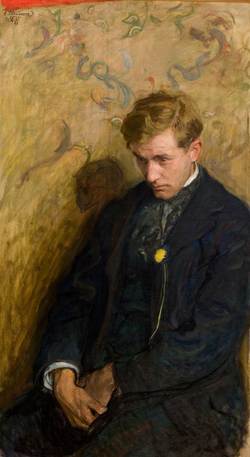 59 Słynnych Obrazów Polskich Malarzy Melancholik Totenmesse 1898 Wojciech Weiss  slynne obrazy olejne