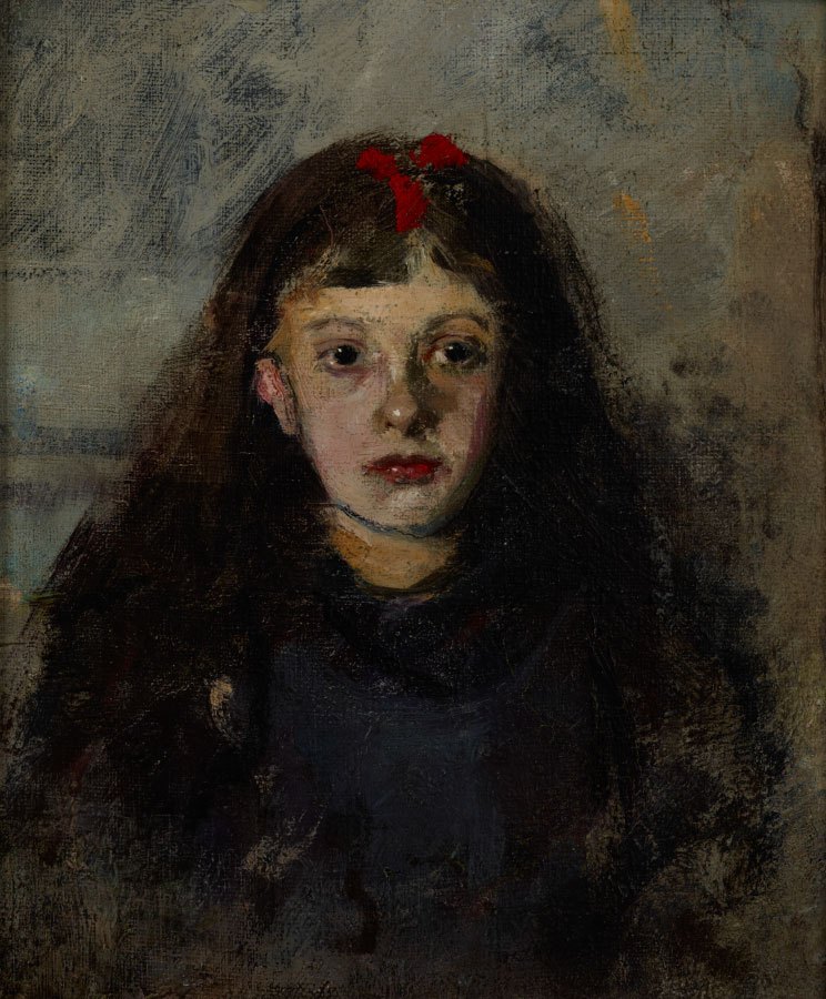 59 Słynnych Obrazów Polskich Malarzy Portret Dziewczynki – Zofii Sokołowskiej Ok 1900 Olga Boznańska  slynne obrazy olejne