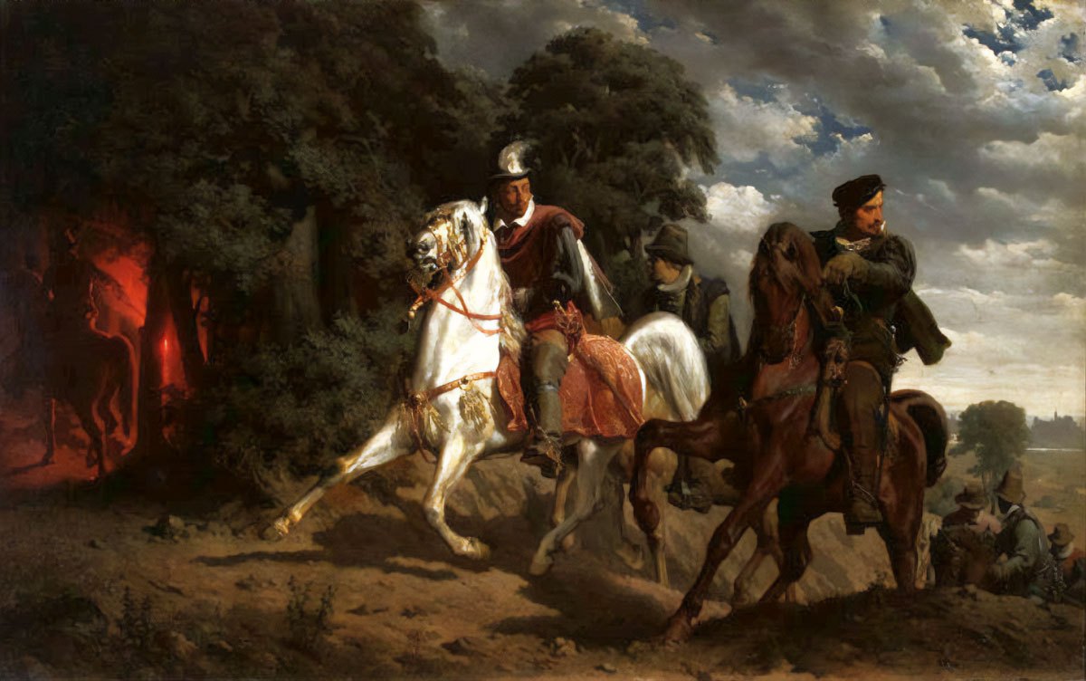 59 Słynnych Obrazów Polskich Malarzy Ucieczka Henryka Walezego Z Polski 1860 Artur Grottger  slynne obrazy olejne
