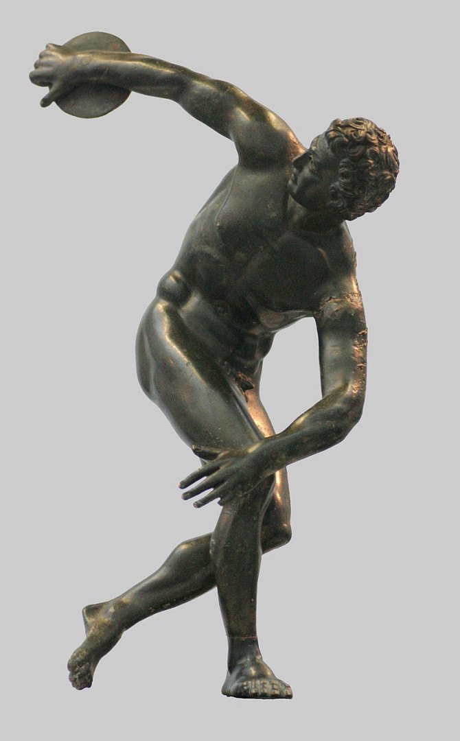 34 najsłynniejsze rzeźby wszech czasów 10 Roman Bronze Copy Of Myrons Discobolus  najsłynniejsze rzeźby