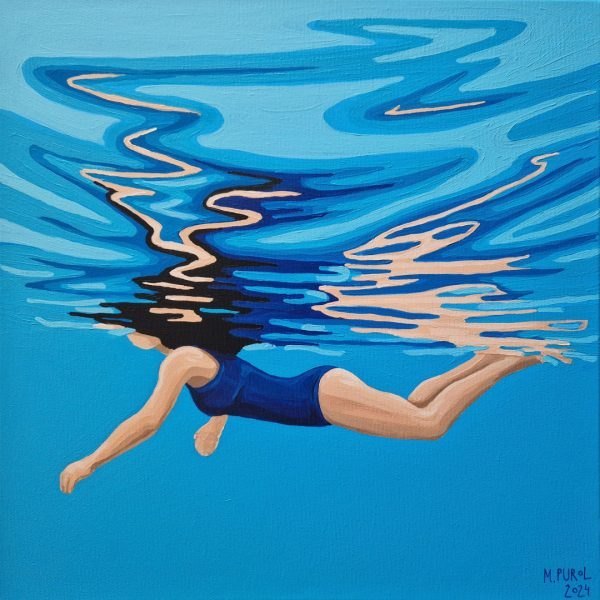 Obraz Big Blue 16, 2024 Magdalena Purol Big Blue 16 Akryl 50x50  młoda sztuka