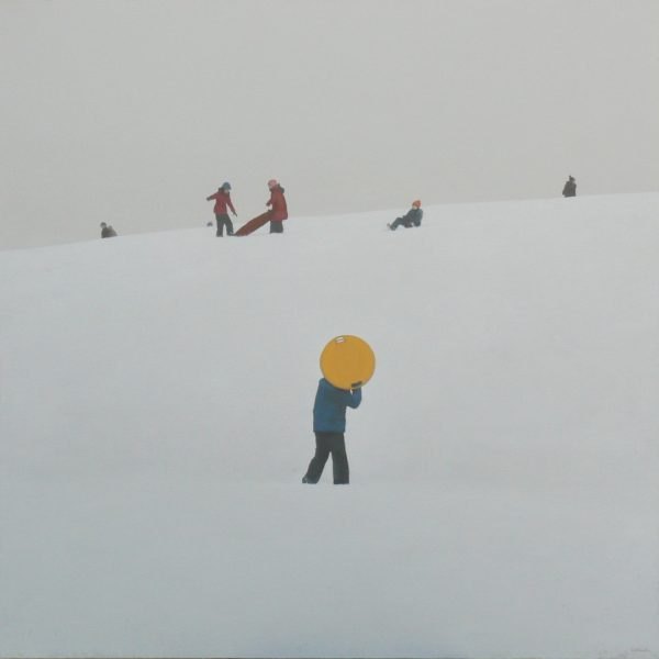 Wspomnienie, 2018 Chłopiec Z Księżycem 80x80 Cm Alkid 2017