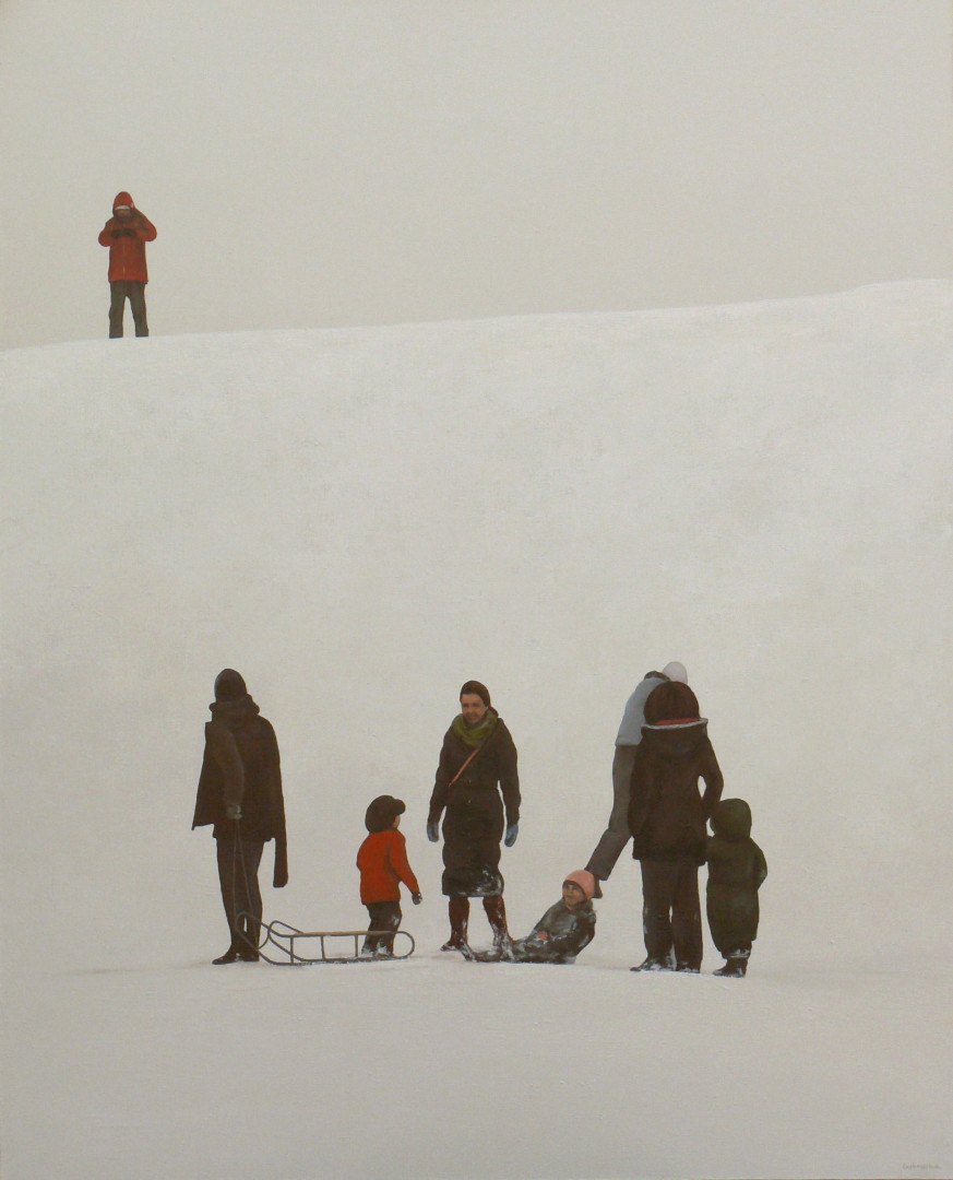 Wspomnienie, 2018 W śniegu I 81x100 Cm Alkid 2016