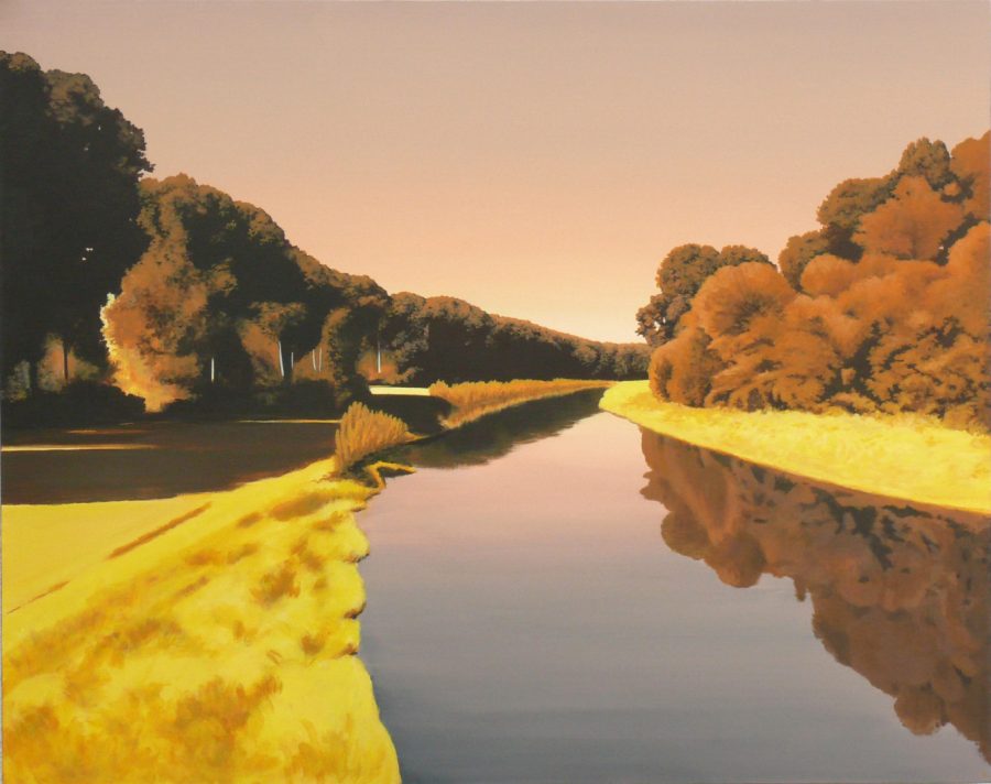 Wspomnienie, 2018 Wieczór Nad Rzeką 73x92 Cm Akryl 2022