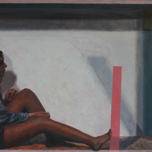 Obraz podzielony różem, 2024 263 Rafal Labijak 2024 Obraz Podzielony Rozem The Painting Is Divided By Pinkery Olej Plotno 89x127 1