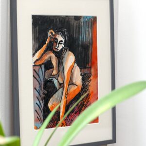 Rysunek Kobieta w pomarańczy, 2023 Womeninorange Img2 1600 Px