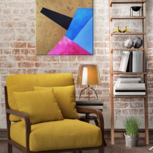 Obraz PINK 2, 2019 Gal Dotik Pink 2kompozycja Ze Zlotem 50x50cm 2019 Wizualizacja  gdzie kupic obraz