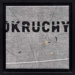 Grafika Okruchy_44, 2024 Okruchy 44 Linoryt Rysunek Na Plotnie25x25cm 2024  linoryt cena